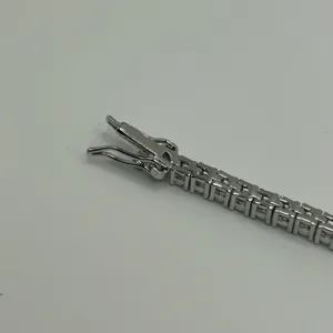 Kay Jewelers Moissanite Tennis Bracelet Silver 3mm 8 Inch Brand New VVS1 Crazy Shine No Pass thumbnail 6
