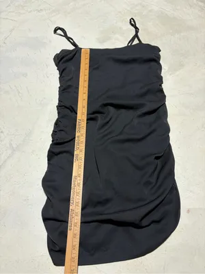 Nastygal NWT Black ruched mini dress 8 thumbnail 2