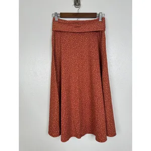 Patagonia Kamala Convertible Skirt Dress Rust Orange‎ Geometric Print Womens S thumbnail 2