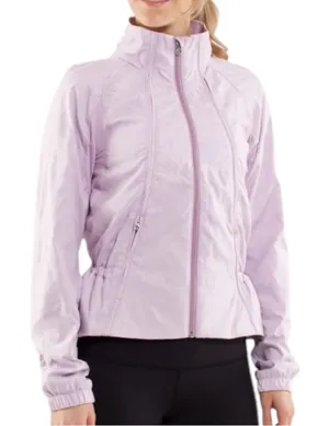 Lululemon Women’s Size 8 Rose Quartz Lavender Jacquard Travel to Track Jacket thumbnail 1