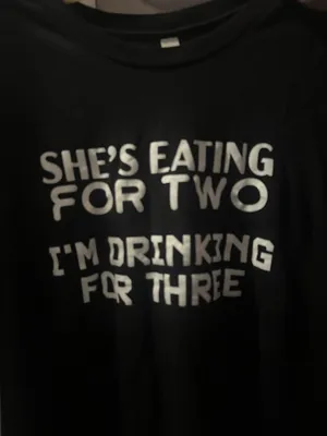 Black pregnancy graphic T-shirt thumbnail 2