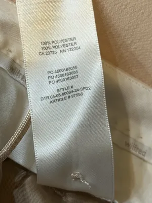 Aritzia Effortless Pant Beige Crepette Cropped Wide Leg Size 14 High Rise Crepe thumbnail 6