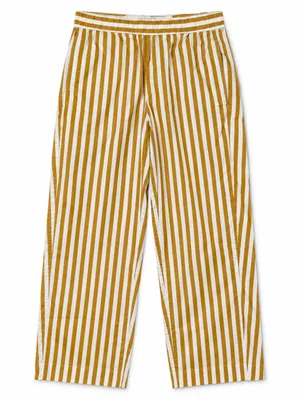 AYR The Beach Club Striped Pants Womens Small Yellow Excellent Pull On Wide Leg thumbnail 1