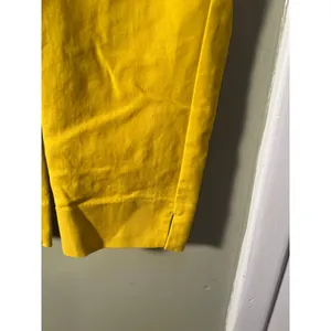 Loft Women's Sz 4 Petite Marisa Fit Cropped Riviera Pant Mustard Yellow Mid-Rise thumbnail 5