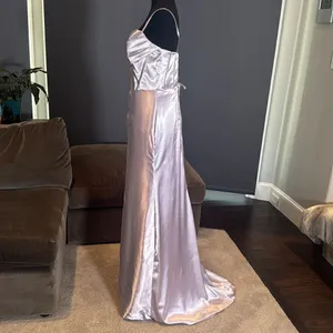 Women’s Full Length Prom Party Dress Criss Cross Straps Leg Slit Size 10 NWOT thumbnail 5