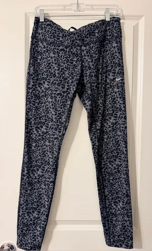 Nike Women’s Black and Gray Leopard Print Leggings thumbnail 1