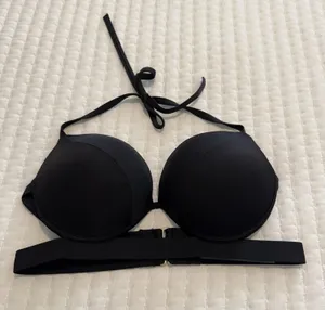 Victoria’s Secret Black Bikini Top Push-up Sz 38C Underwire Swim Padded thumbnail 1