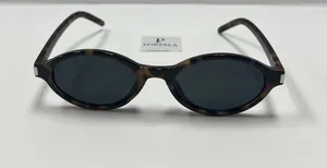 Round sunglasses / round retro leopard sunglasses Black thumbnail 1