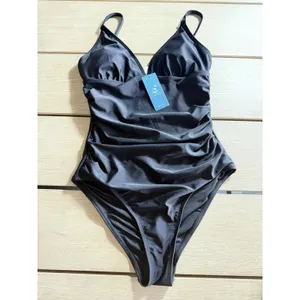 Cupshe Women's Small One Piece Swimsuit Tummy Control V-Neck Bathing Suits Boho‎ thumbnail 3