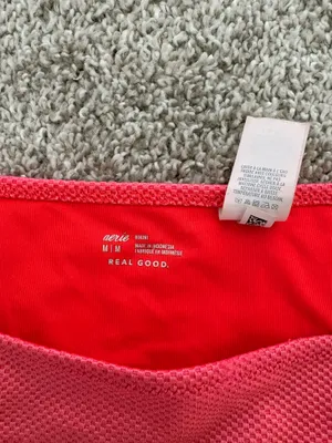 Aerie Coral Pink Bikini Set Medium thumbnail 2