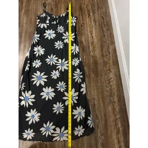 American Eagle AE Floral Daisy Mesh Midi Slip Dress Large Preppy Spring Summer thumbnail 7
