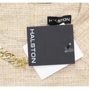 Halston Womens Tweed Chain-Trim Shift Dress HD4JMB8T Oatmeal Brown 14 thumbnail 3