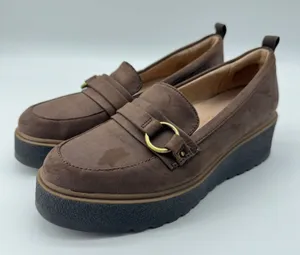 Soul Naturalizer Platform Loafers 7 Brown Wedge Chunky Slip On Joyla Academia‎ thumbnail 1