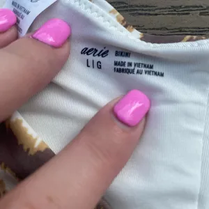 NWT aerie large bikini cheetah print brown high cut swim bottom thumbnail 2