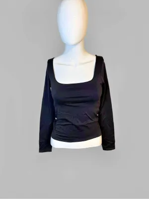 WallFlower Insta Smooth Square Neck Long Sleeve Black Size Medium thumbnail 3