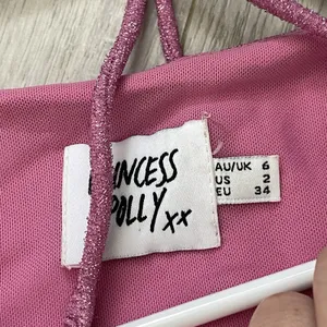 Princess Polly Top halter open long sleeve crop sparkly womens Pink (size 2) thumbnail 2