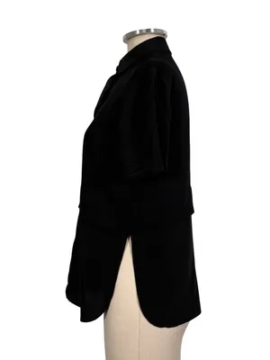 T by Alexander Wang Silk Short Sleeve Top Black Size XS thumbnail 9