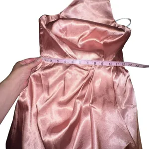 After‎ Six Desert Rose Charmeuse Halter Midi Dress Draped Tulip Skirt 6829 Sz 2R thumbnail 7