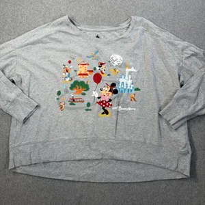 Disney Walt Disney World Minnie Mouse & Friends Park Icons Sweatshirt Womens XXL thumbnail 1