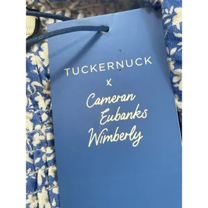 Tuckernuck x Cameron Eubanks Wimberly Blue Floral Linen Blend Smocked Dress NWT thumbnail 5