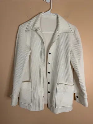 Cream Ribbed Button thumbnail 1