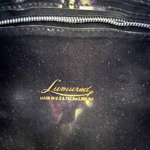 Vintage Lumured Navy Blue Luma Mesh Crossbody Clutch Frame Handbag Evening Bag thumbnail 5