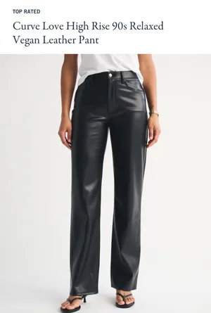 Abercrombie Curve Love Vegan Leather Pants thumbnail 5