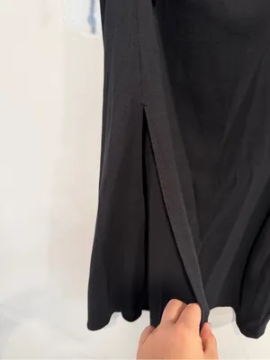 Aerie Classic Black Women's Drawstring Midi Skirt thumbnail 2