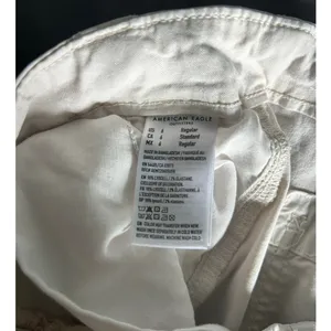 American Eagle Cream Baggy Wide Leg Cargo Pants - 6R thumbnail 8
