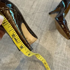 Antonio Melani Brown Croc Embossed Leather Pumps Heels Size 6 thumbnail 9