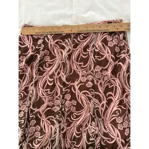 Y2k Skirt Pink & Brown Floral Fairycore Fairy Whimsy Size 6 Lined Silky Cato thumbnail 7