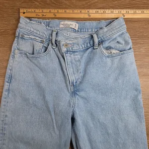 Abercrombie & Fitch 90s Straight Jeans Women 28 6S Light Wash High Rise Casual thumbnail 3