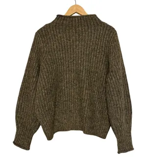Madewell Loretto Mockneck Sweater Pullover Brown Small thumbnail 1