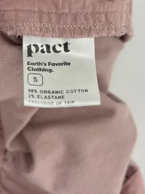 Pact Organic Cotton Pink Wide Leg Corduroy Pants Women's Size Small in Pink thumbnail 6