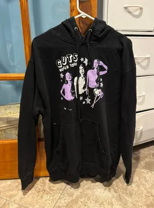 Olivia Rodrigo Guts Tour Sweatshirt Black Size L thumbnail 1