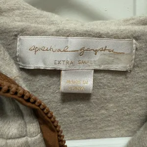 Spiritual Gangster Quilted Jacket Cream Tan 100% Cotton XS thumbnail 5