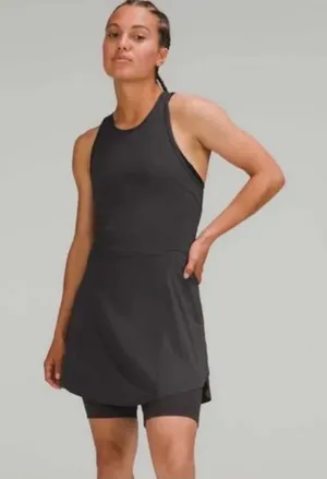 Lululemon Nulux Running Dress 8" Graphite Grey size 0‎ thumbnail 1