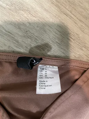 H&M Tie-Front Cami Crop Top - Rust Brown thumbnail 2