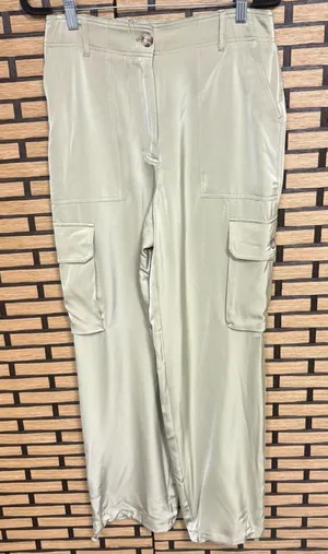 Joie Light Green Satin Cargo Pants Size 6‎ thumbnail 1