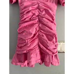 Bardot Pink Ruched Mini Dress Size 4 Bubble Retro Flirty Feminine thumbnail 5