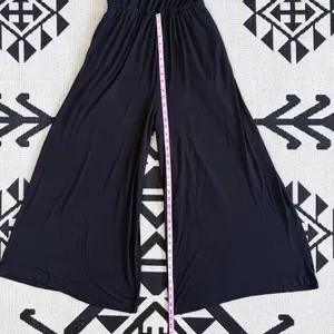 Free People FP Beach Effortless One Piece Wide Leg Jumpsuit in Black Medium thumbnail 12