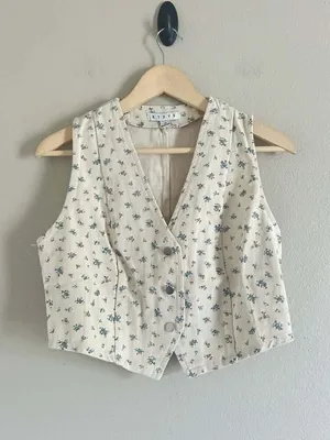 HYFVE Blue floral print vest top small new thumbnail 2