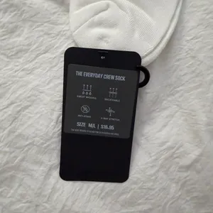 Fabletics everyday crew socks white thumbnail 2
