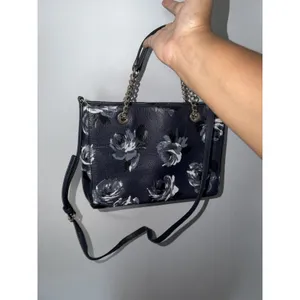 Kate Spade Briar Lane Night Rose Meena Satchel Crossbody Bag Purse Blue Leather thumbnail 5