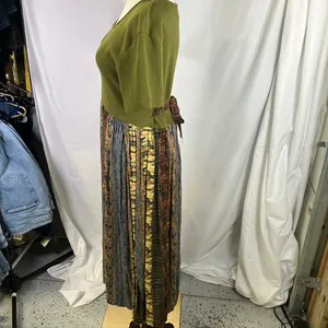 Premier International Dress Womens S Green Brown Abstract Print‎ Maxi Casual thumbnail 7