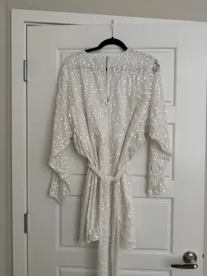 ASOS White Sequin Cocktail Dress thumbnail 4