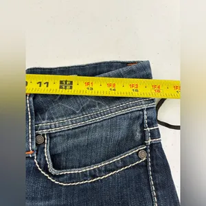 Women’s BKE STELLA Cropped Raw Hem Jeans‎ Sz 27 Fade Whisking Low Rise EUC thumbnail 8
