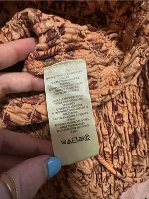 NWT Free People Smock It to Me Mini Dress Apricot Combo Pink Floral Size Small thumbnail 6
