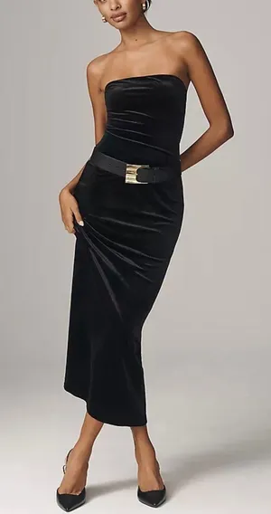 Anthropologie Dress strapless size small It's sold out on the website thumbnail 1