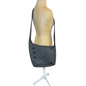 OGIO Charcoal Gray‎ Shoulder Wool Messenger Bag Boho Casual Crossbody Everyday thumbnail 2